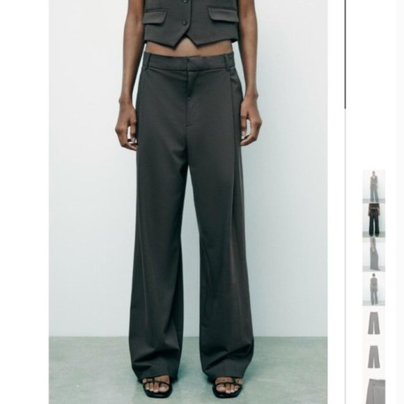 NWT ZARA 2 PIECES MATCH SET TAILORED VEST + PLEATED PANTS - Picture 6 of 13